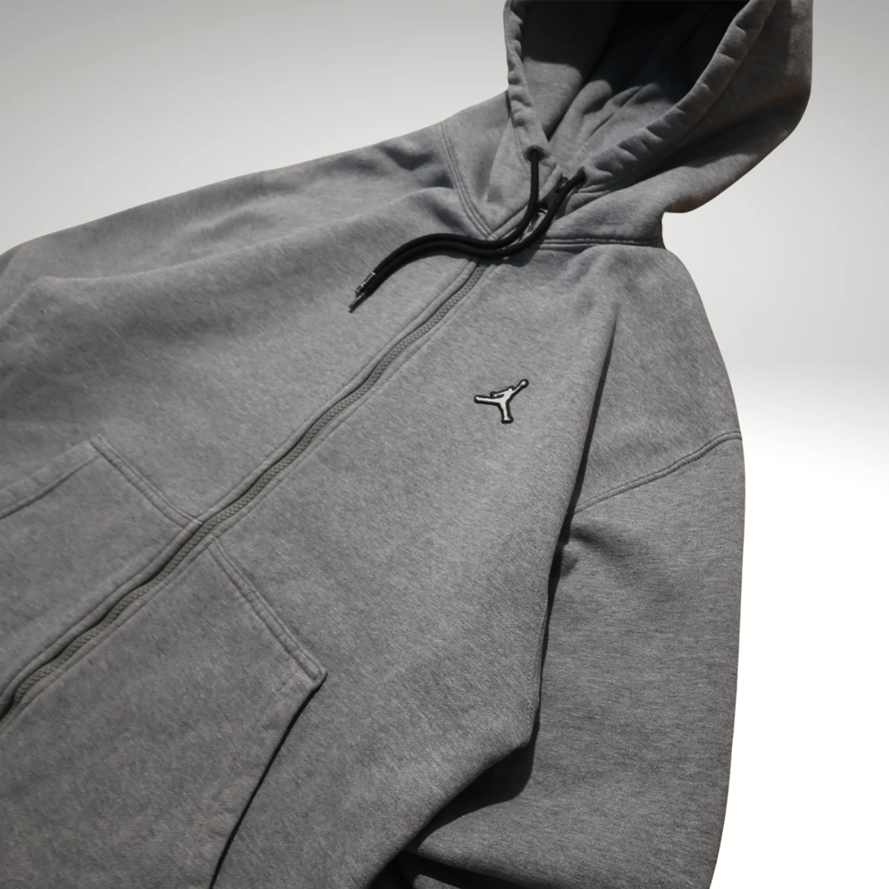 Mens Grey Jordans Zip-up Hoodie