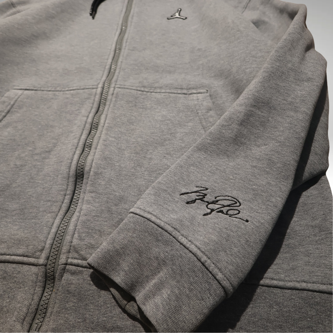 Mens Grey Jordans Zip-up Hoodie